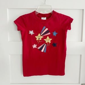 Hanna Andersson Red Star Appliqué Short Sleeve Shirt